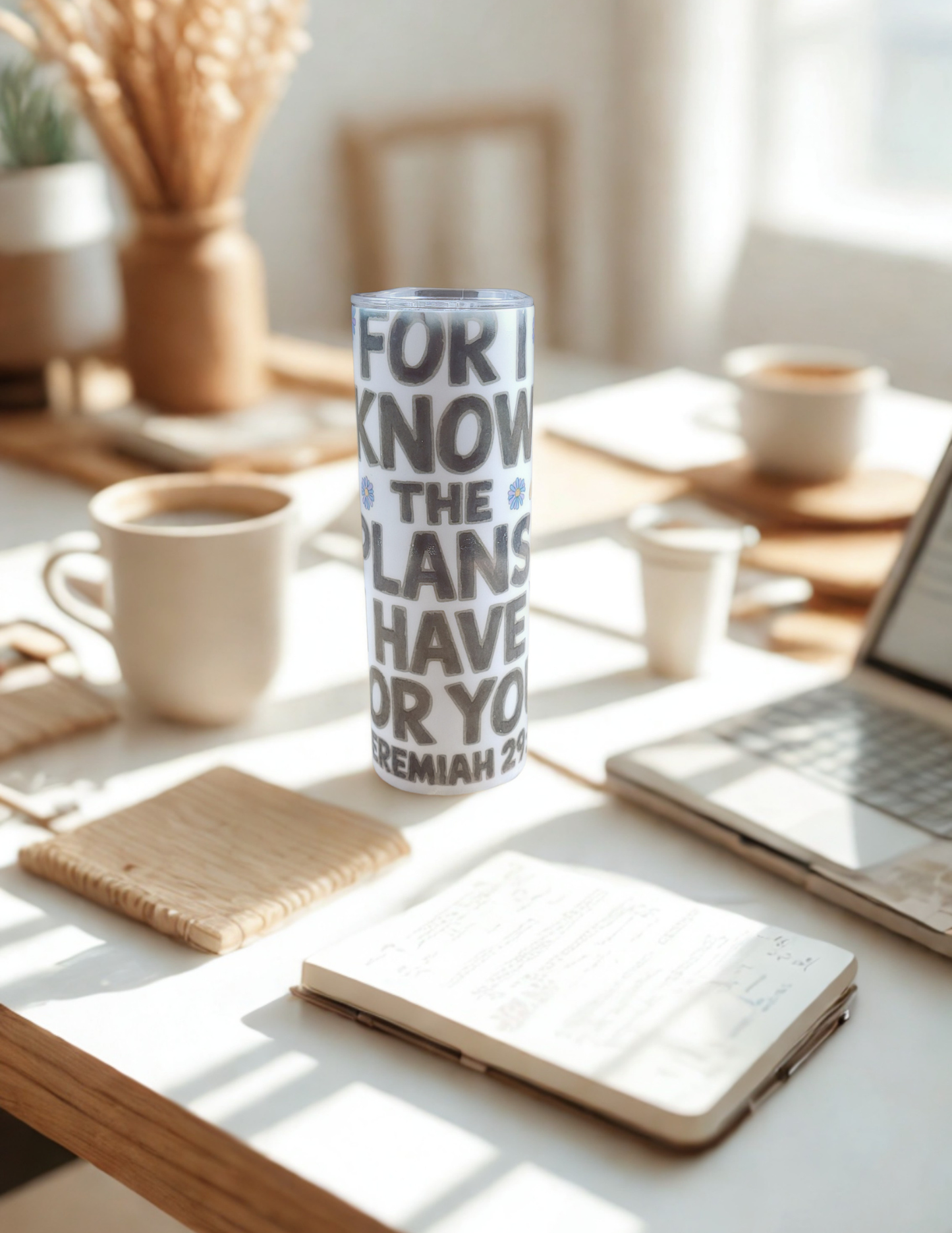 Jeremiah 29:11 20oz Skinny Tumbler – Stainless Steel, Leak Proof