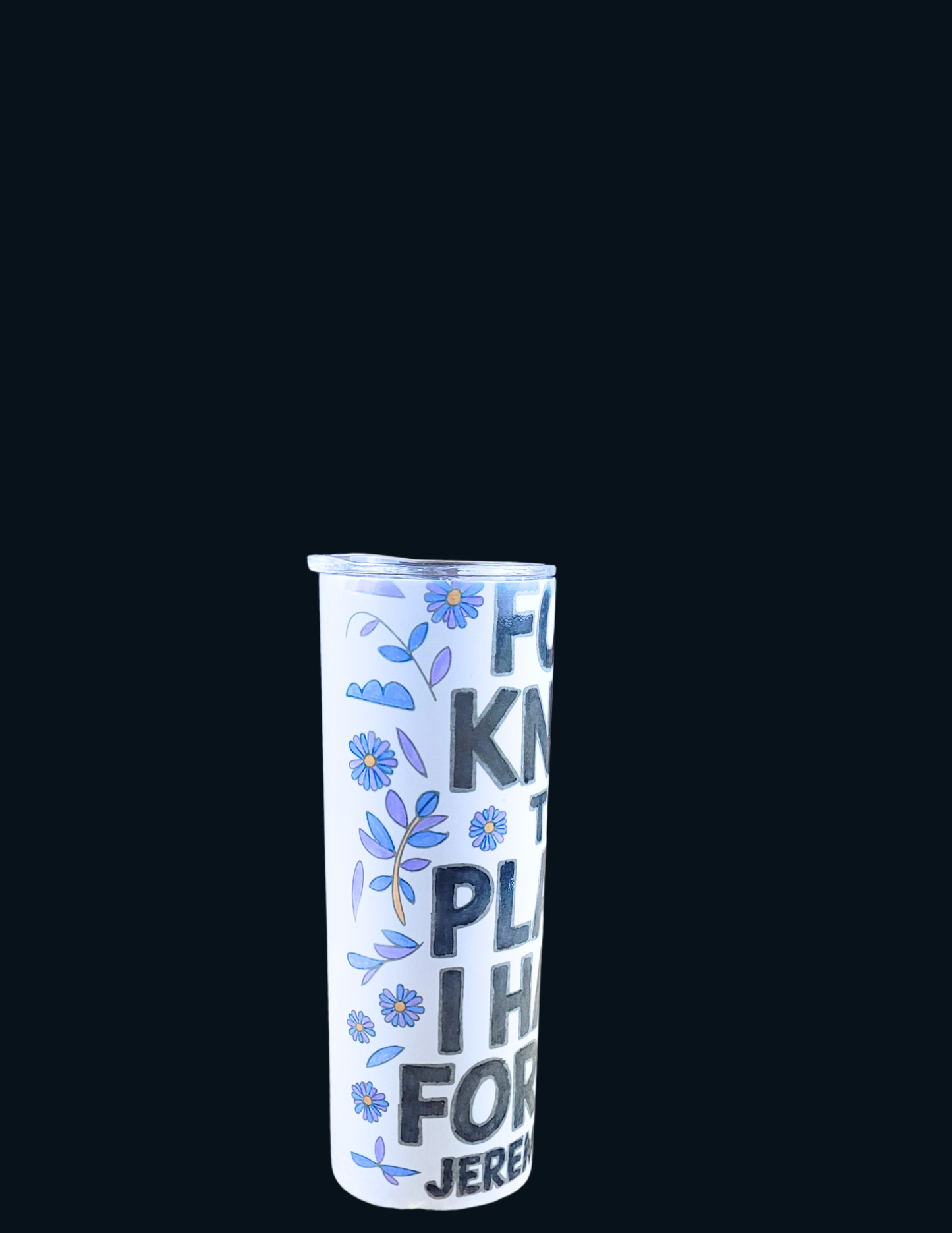 Jeremiah 29:11 20oz Skinny Tumbler – Stainless Steel, Leak Proof